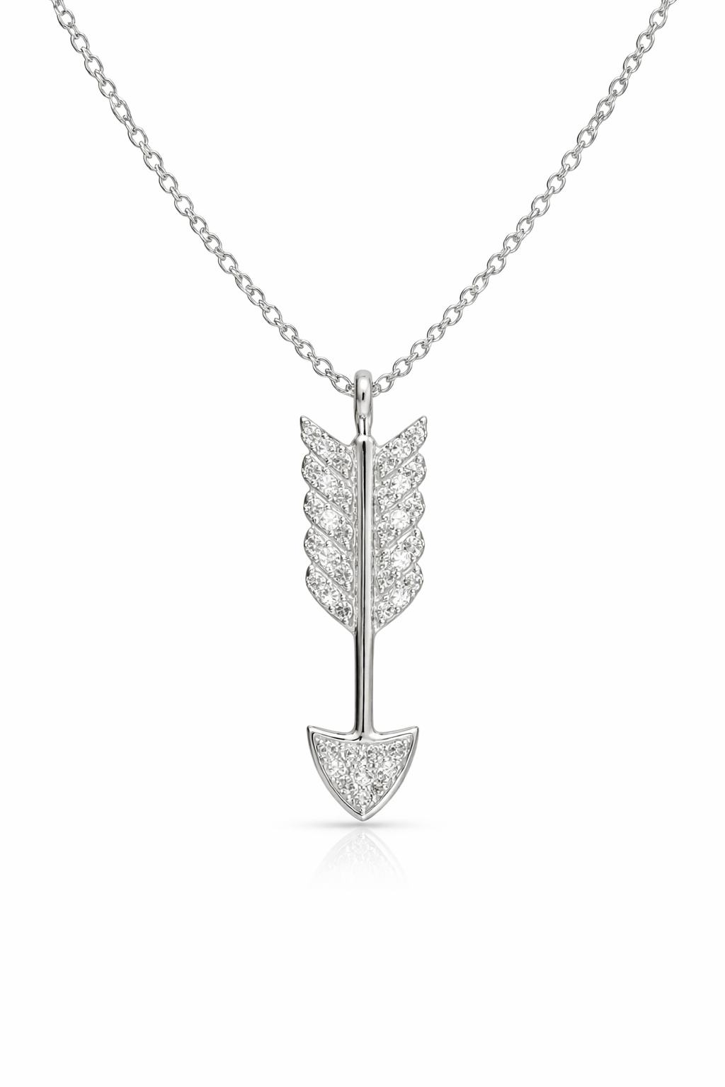 925 Sterling Silver Arrow Pendant Necklace