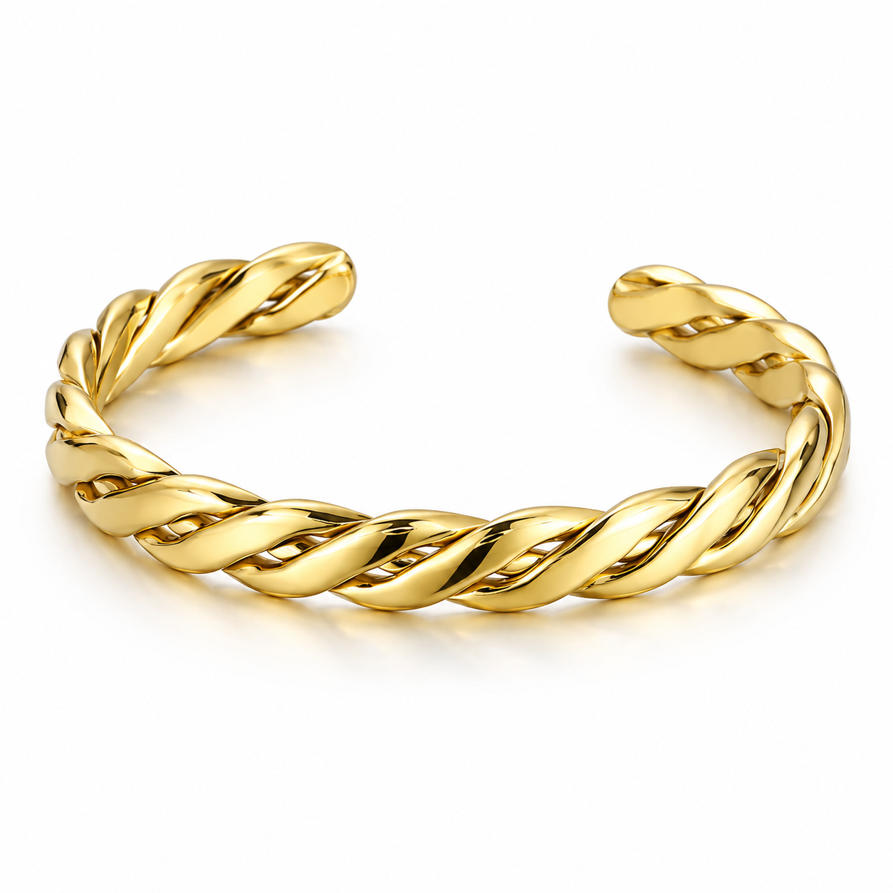 Monaco Twist Cuff Stainless Steel