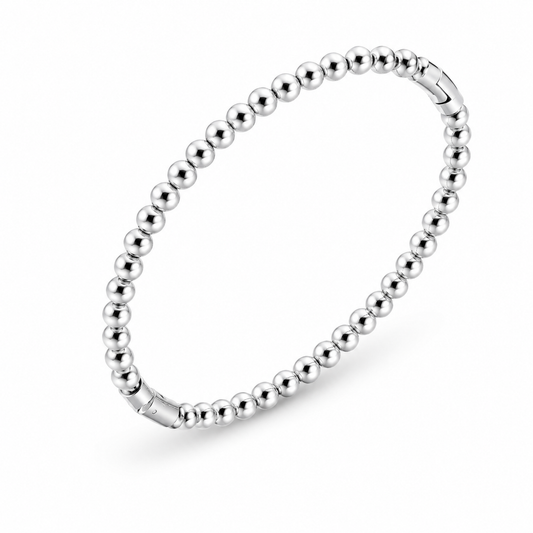 Beaded Bangles Stainless Steel