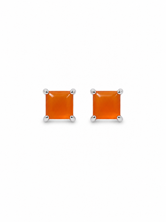 Sun Glow Orange Stud Earrings