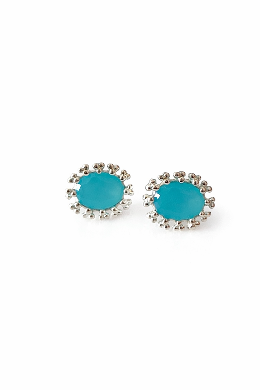 Turquoise Inspire Stud Earrings Premium 925 Sterling Silver