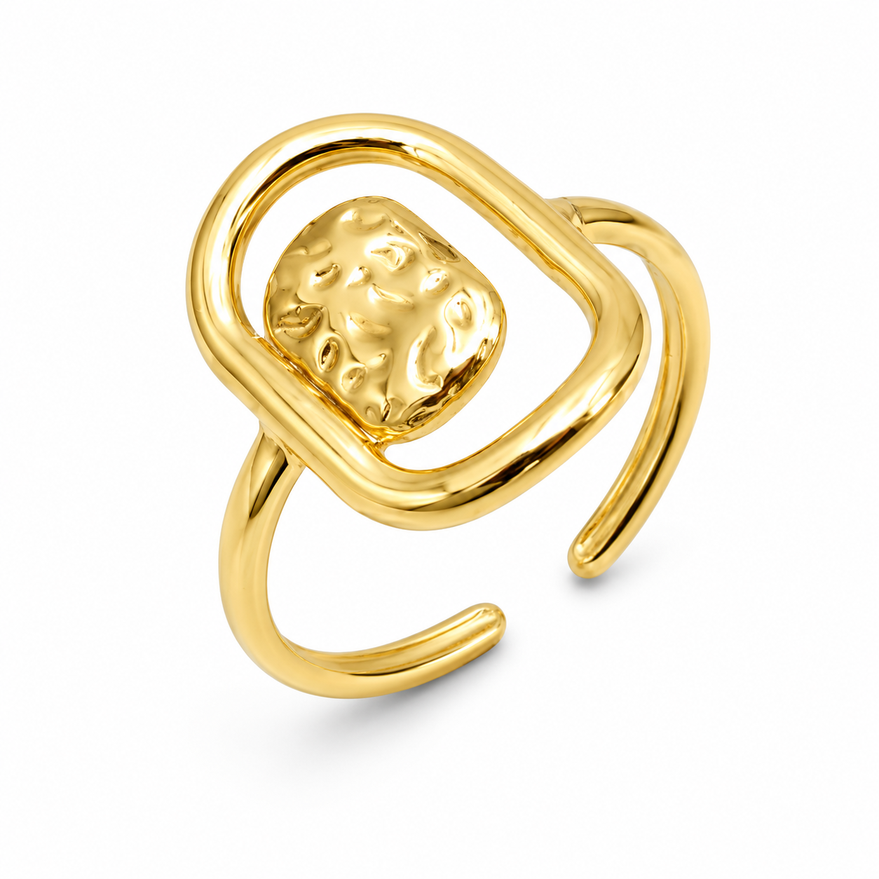 Textured Gold Stainless Steel Ring