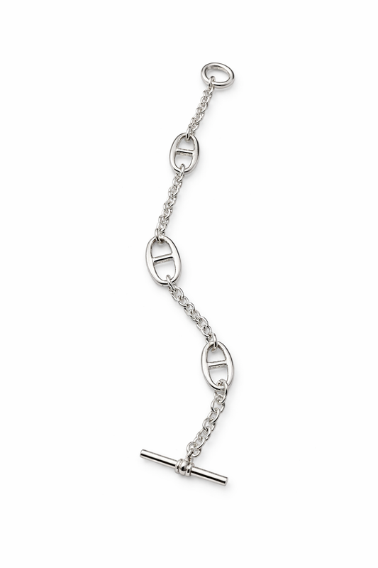 925 Sterling Silver 6.5 Inch Gucci Link Chain Design