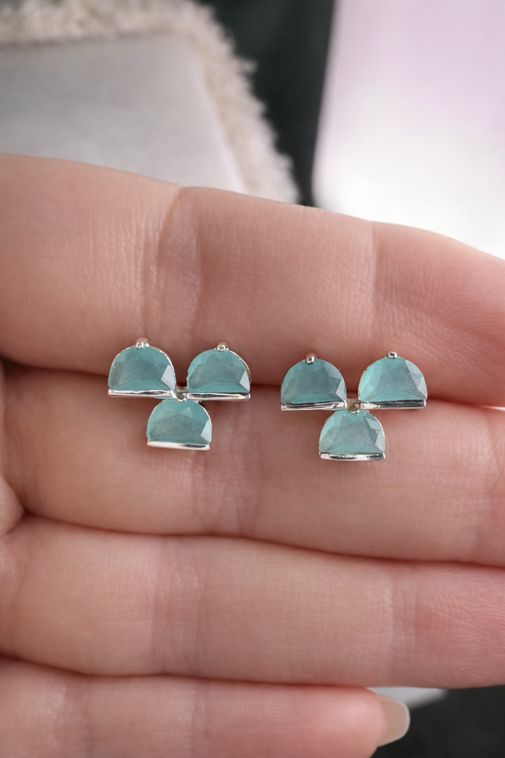 Sky Blossom Stud Earrings 925 Silver
