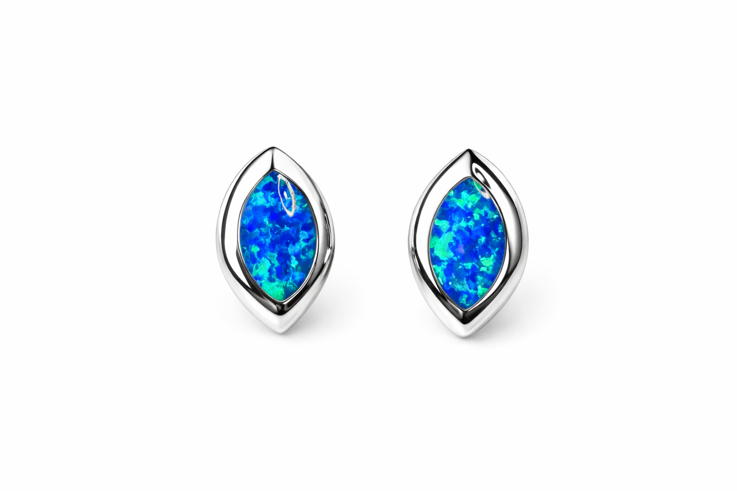 Inspire Opal Marquise Earrings Crafted in 925 Sterling Silver