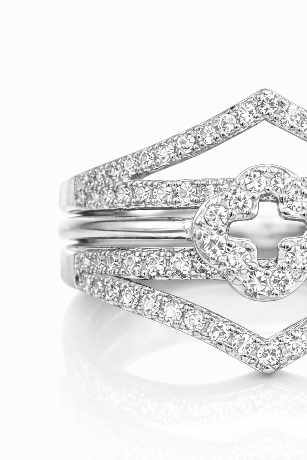 925 STERLING SILVER 3 RING STACK SET