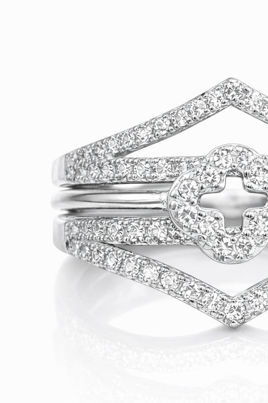 925 STERLING SILVER 3 RING STACK SET