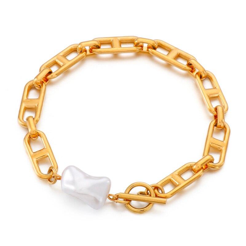 Baroque Pearl Link Bracelet