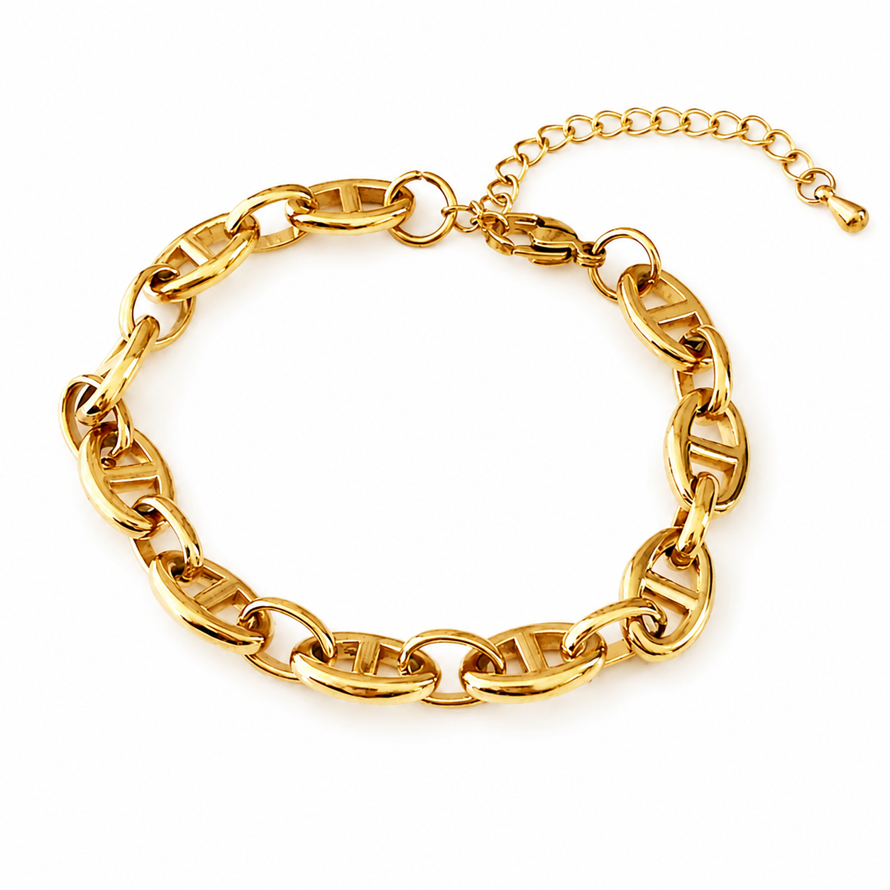 Gold Link Stainless Steel Bracelet