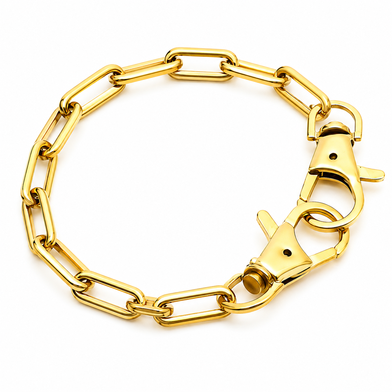 Gold Paperclip Stainless Steel Bracelet