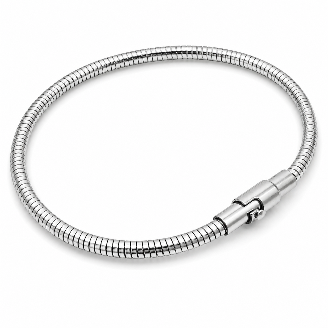 Silver Snake Chain Bracelet for Women Minimalist Stainless Steel Bracelet