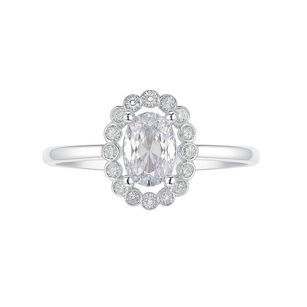 Diamond Oval Inspire Crystal 925 Silver