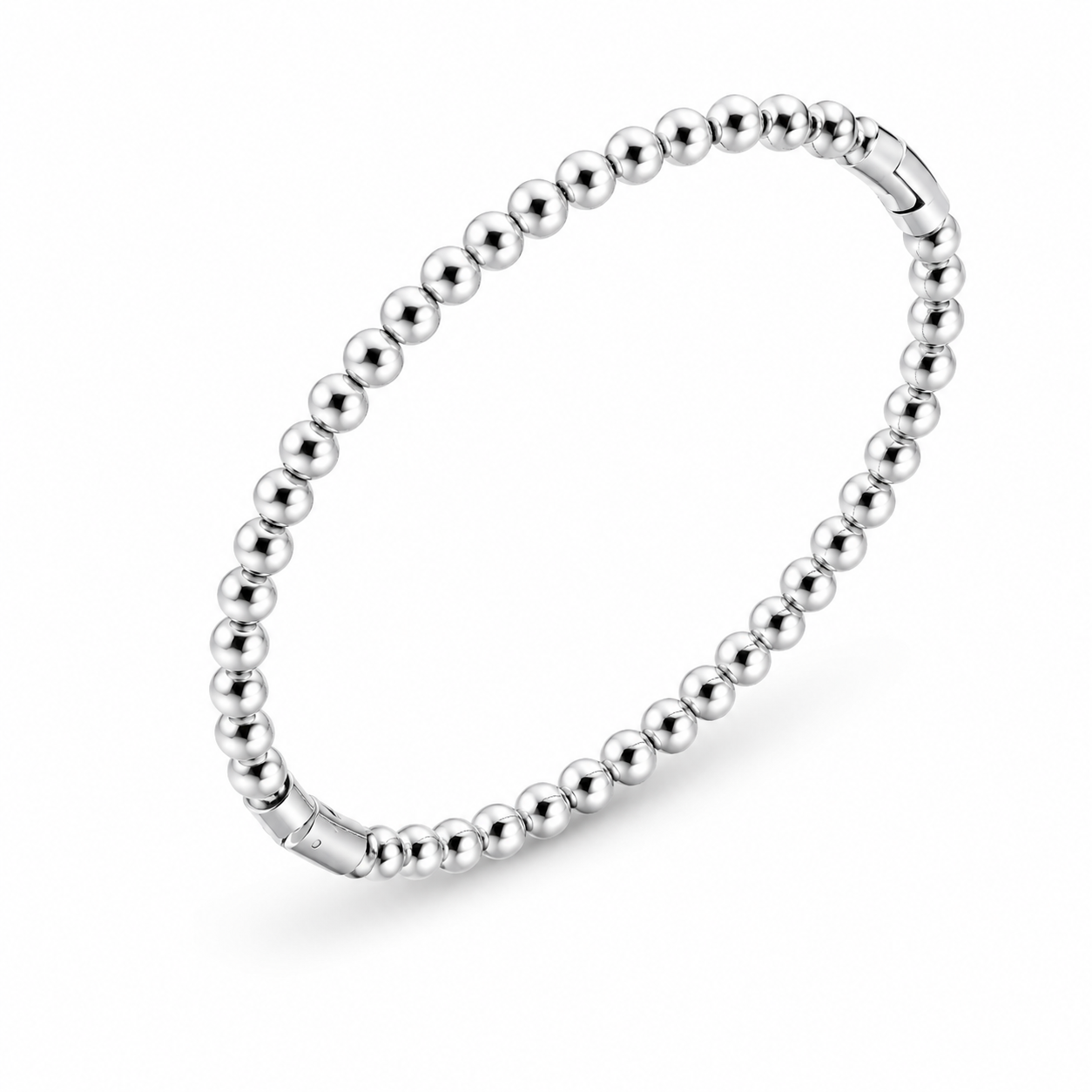 Beaded Bangles Stainless Steel