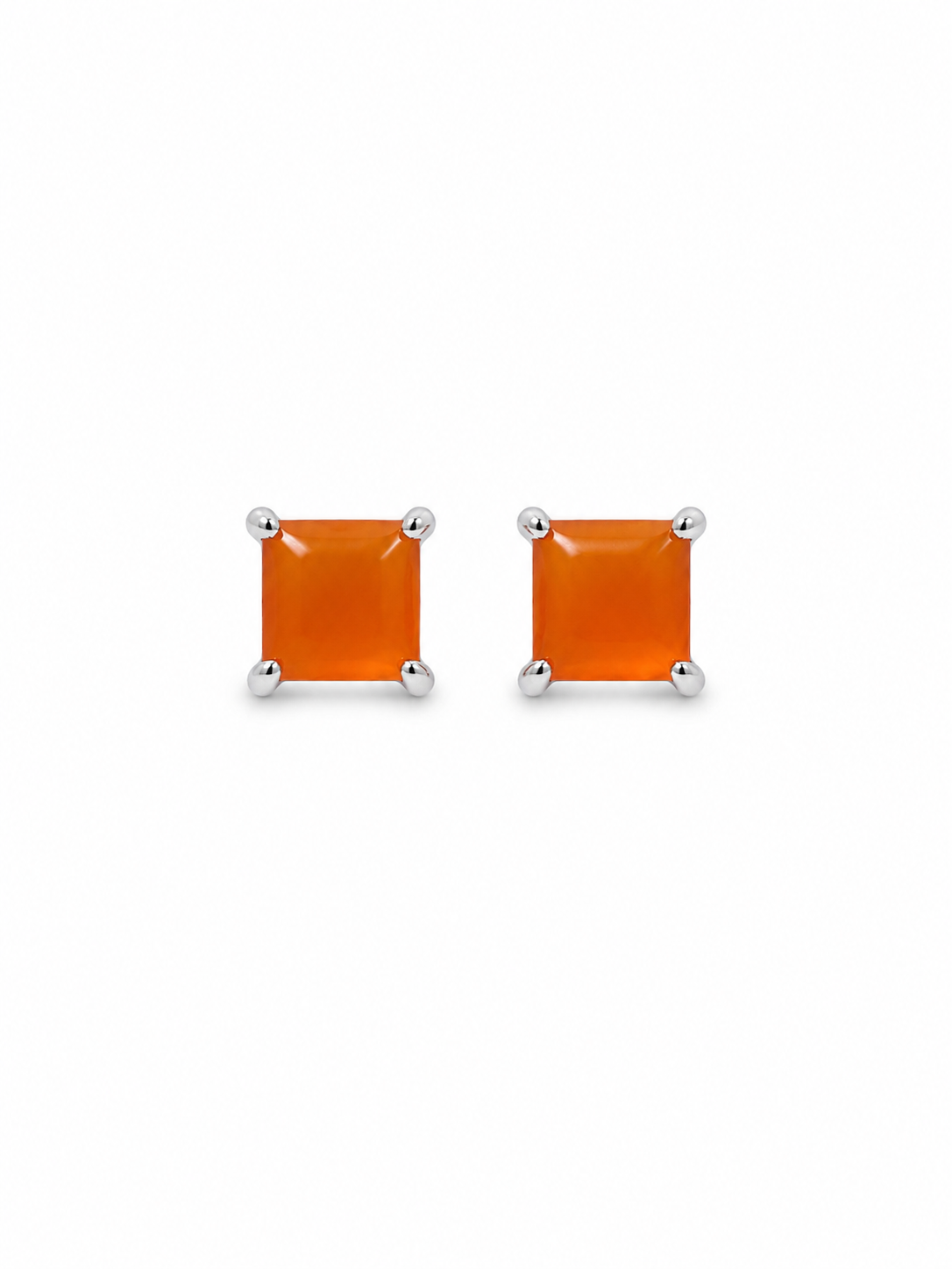 Sun Glow Orange Stud Earrings