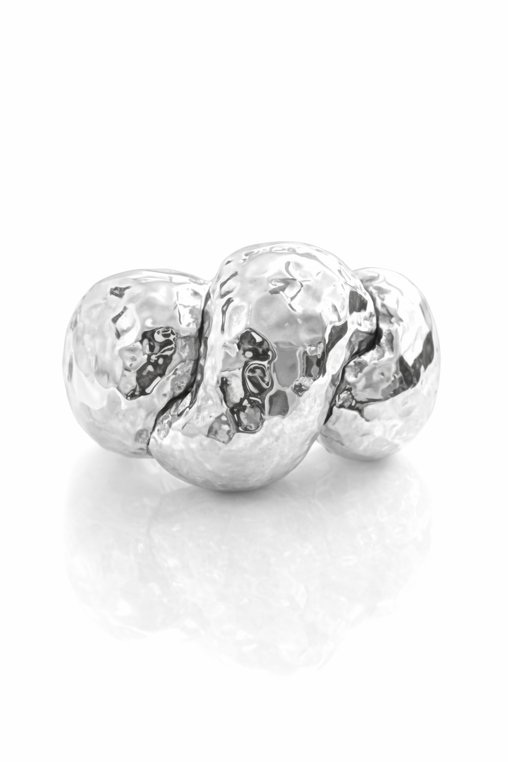 Molten Sculptural Silver Ring