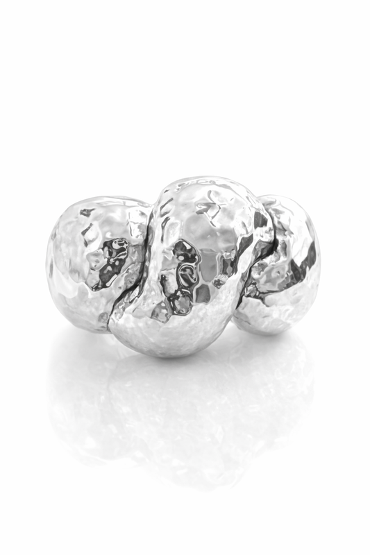 Molten Sculptural Silver Ring