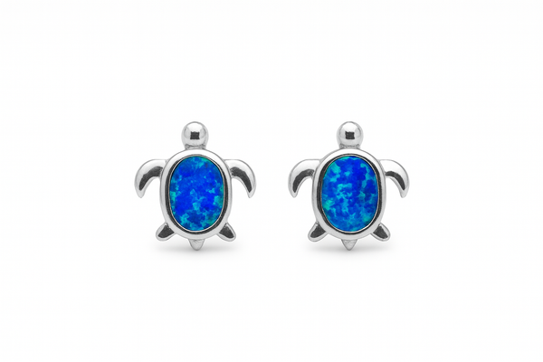 Turtle Opal Inspire 925 Sterling Silver Stud Earrings