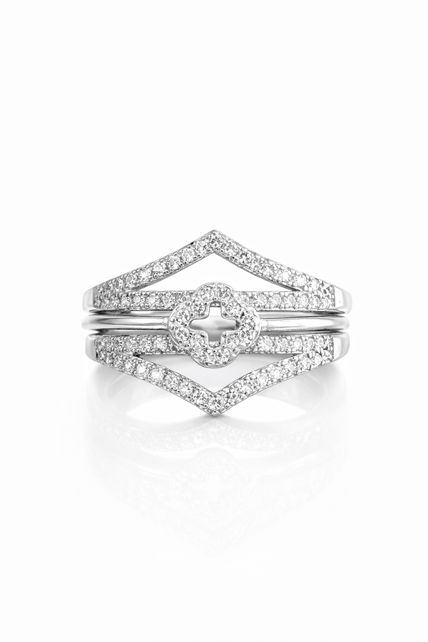 925 STERLING SILVER 3 RING STACK SET