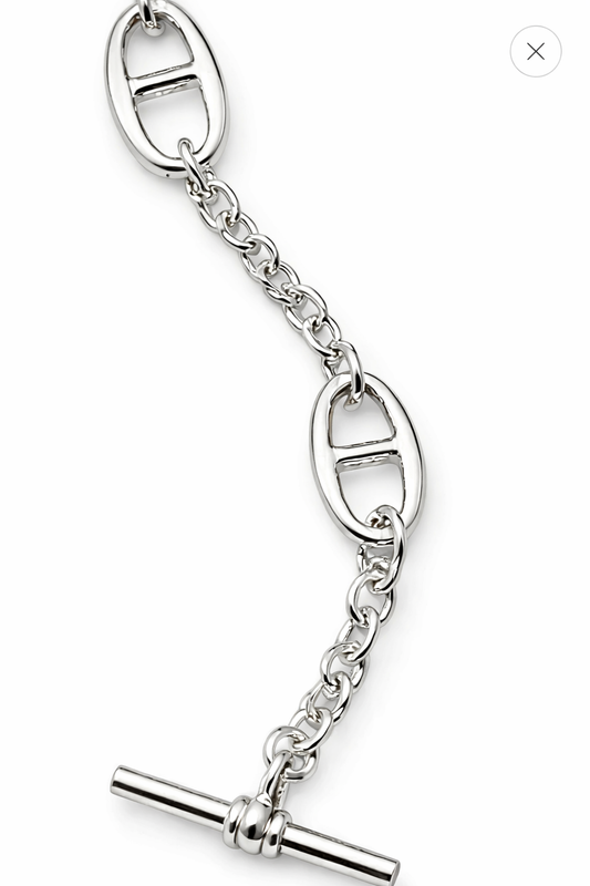925 Sterling Silver 6.5 Inch Gucci Link Chain Design