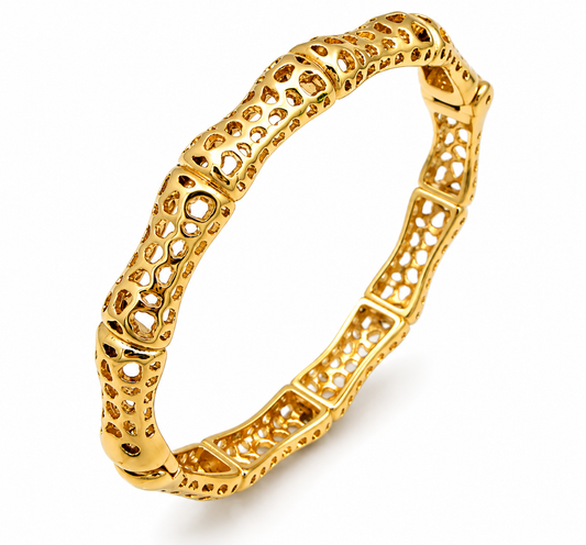 Openwork Gold Stainless Steel Bracelet
