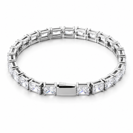 Princess Cut Tennis Bracelet in Silver